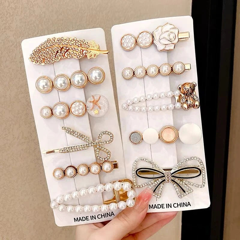 5 Pieces Kit Tic Tac Clip Female Hair Bassels Luxury