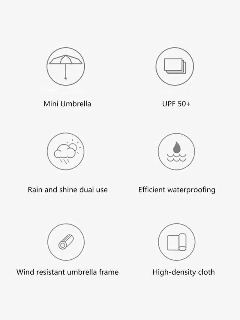 Xiaomi Outdoor Mini Sun Umbrella UV Protection Ultralight Folding Five-fold Umbrella Sunshade Umbrella